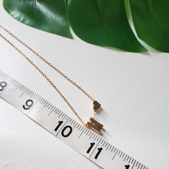 Heart Letter Collar Stacking Layering Pendant - Picture 7 of 9